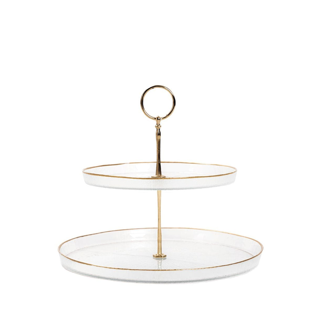 Patera MONZE dwupoziomowa transparentna 21 cm, 28 cm