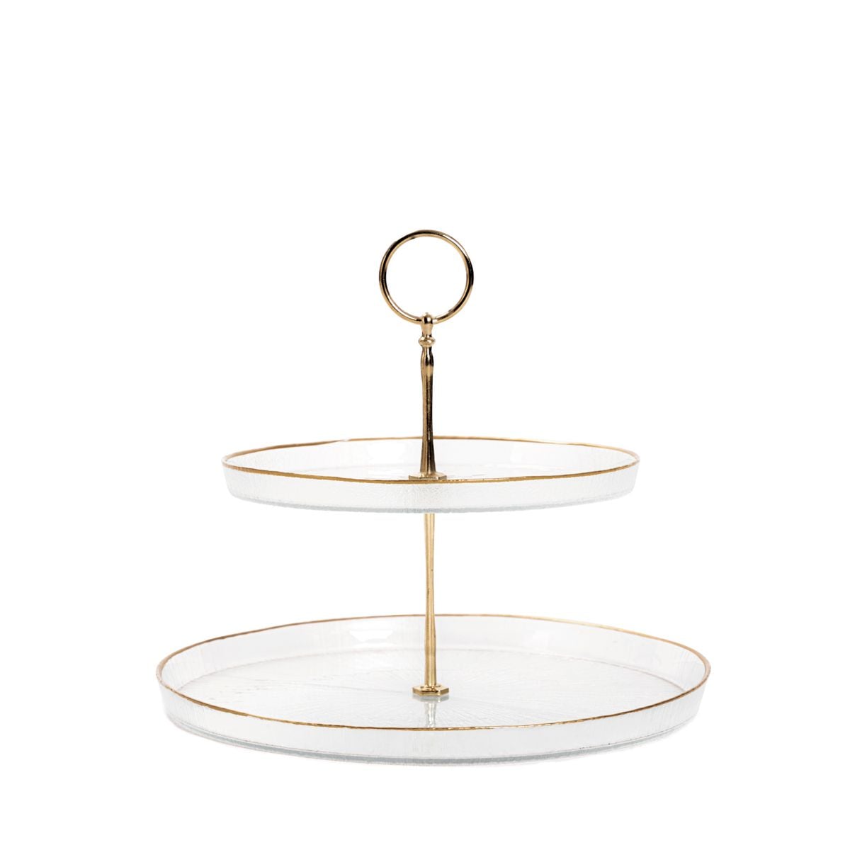 Patera MONZE dwupoziomowa transparentna 21 cm, 28 cm