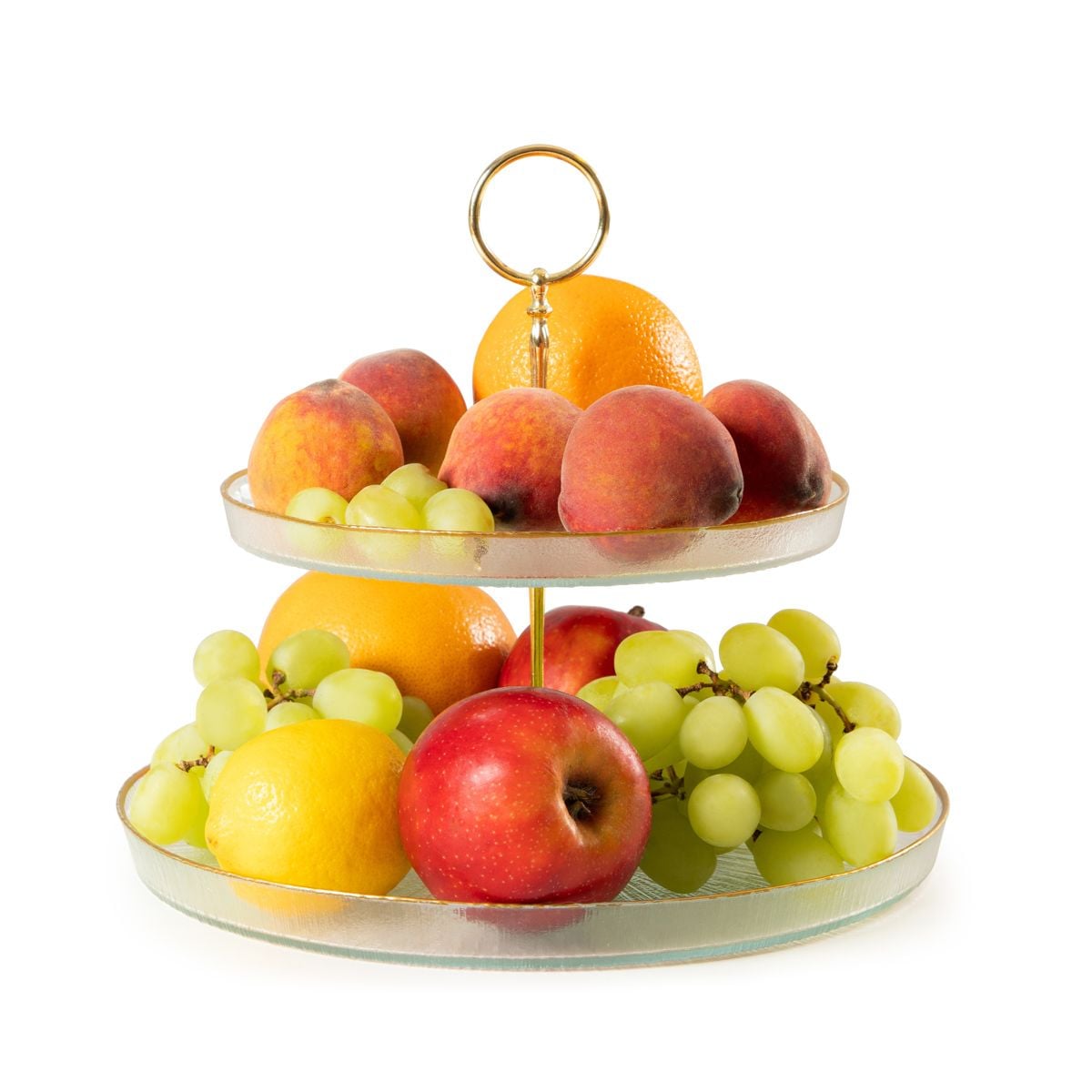 Patera MONZE dwupoziomowa transparentna 21 cm, 28 cm
