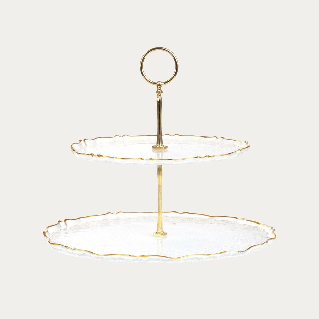 Patera LISALA dwupoziomowa transparentna 21 cm, 28 cm