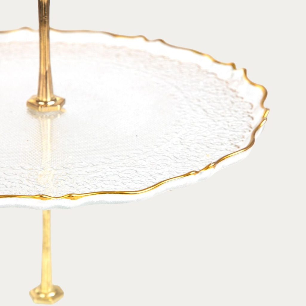 Patera LISALA dwupoziomowa transparentna 21 cm, 28 cm