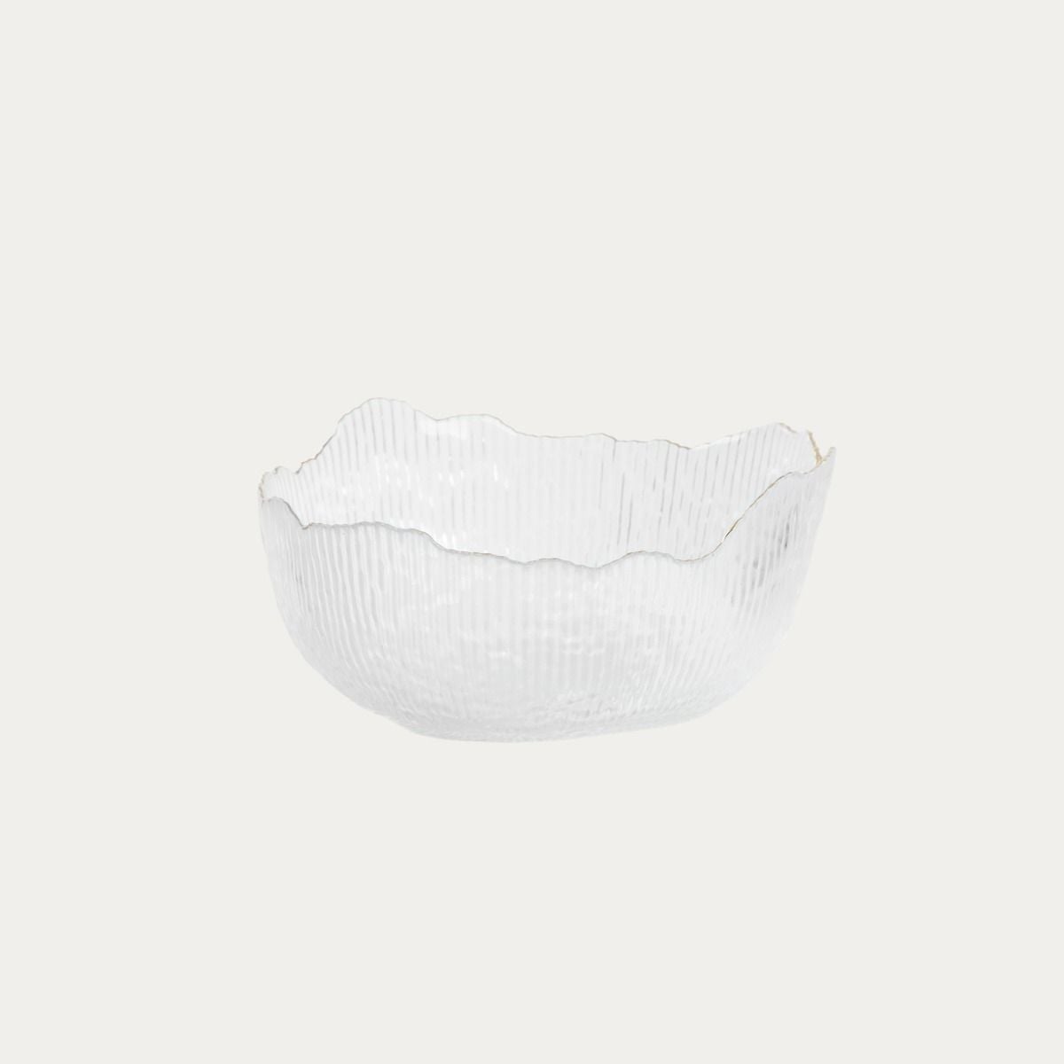 Miska APOLA ryflowana transparentna L 9 cm x 20 cm