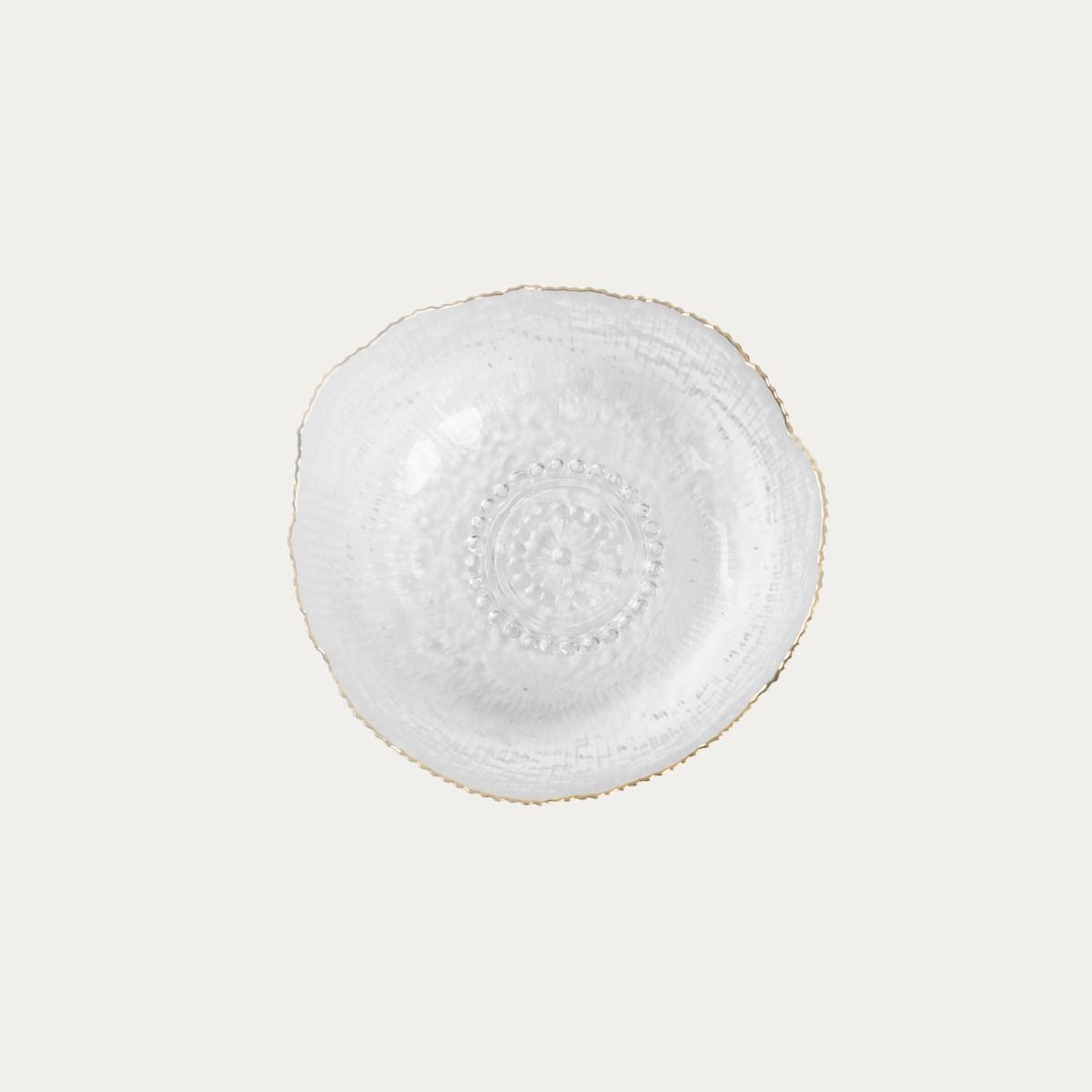 Miska APOLA ryflowana transparentna M 7,5 cm x 17 cm
