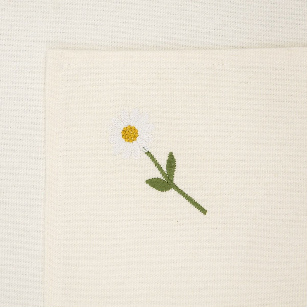 Serwetka SAGRA zestaw 2 szt. serwetek ecru z haftem kwiatowym stokrotka 40x40 cm