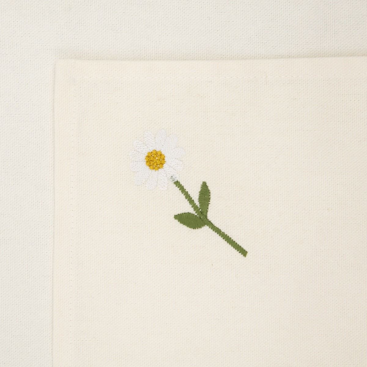 Serwetka SAGRA zestaw 2 szt. serwetek ecru z haftem kwiatowym stokrotka 40x40 cm