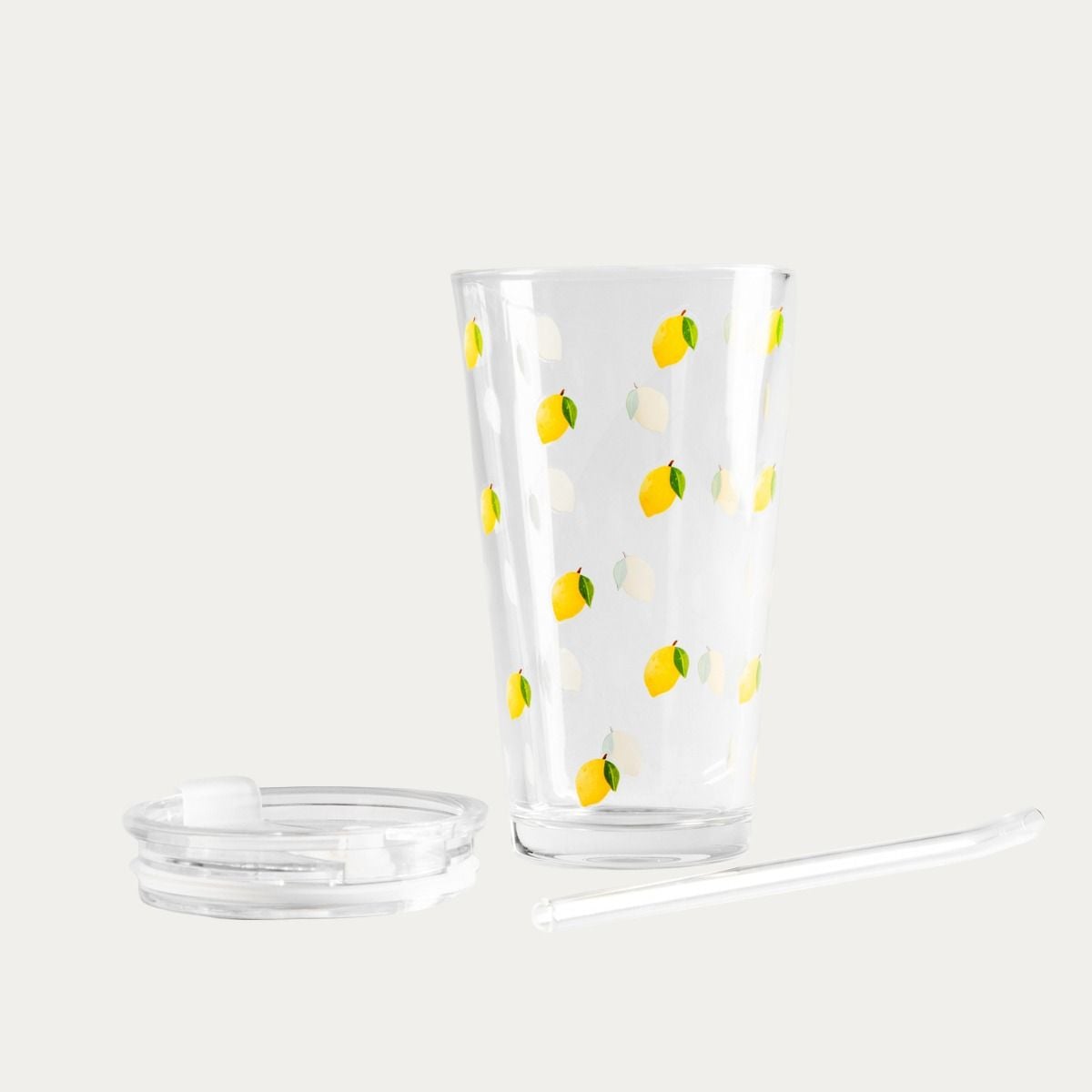 Szklanka EMBO SUMMER ze słomką w cytrynki 0,4 l