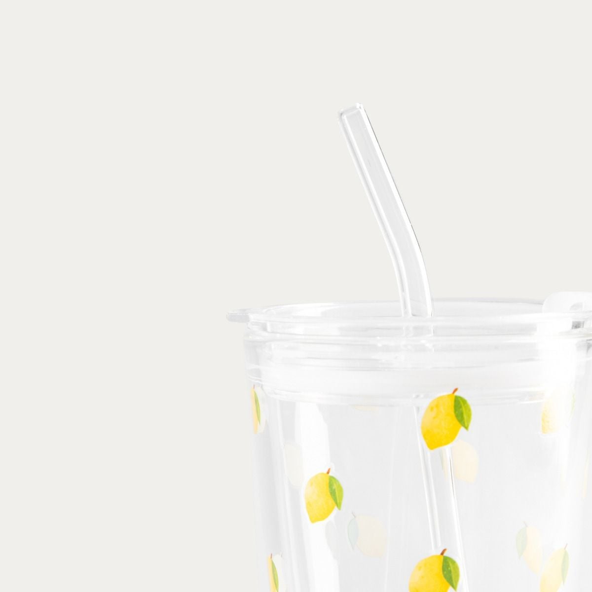Szklanka EMBO SUMMER ze słomką w cytrynki 0,4 l