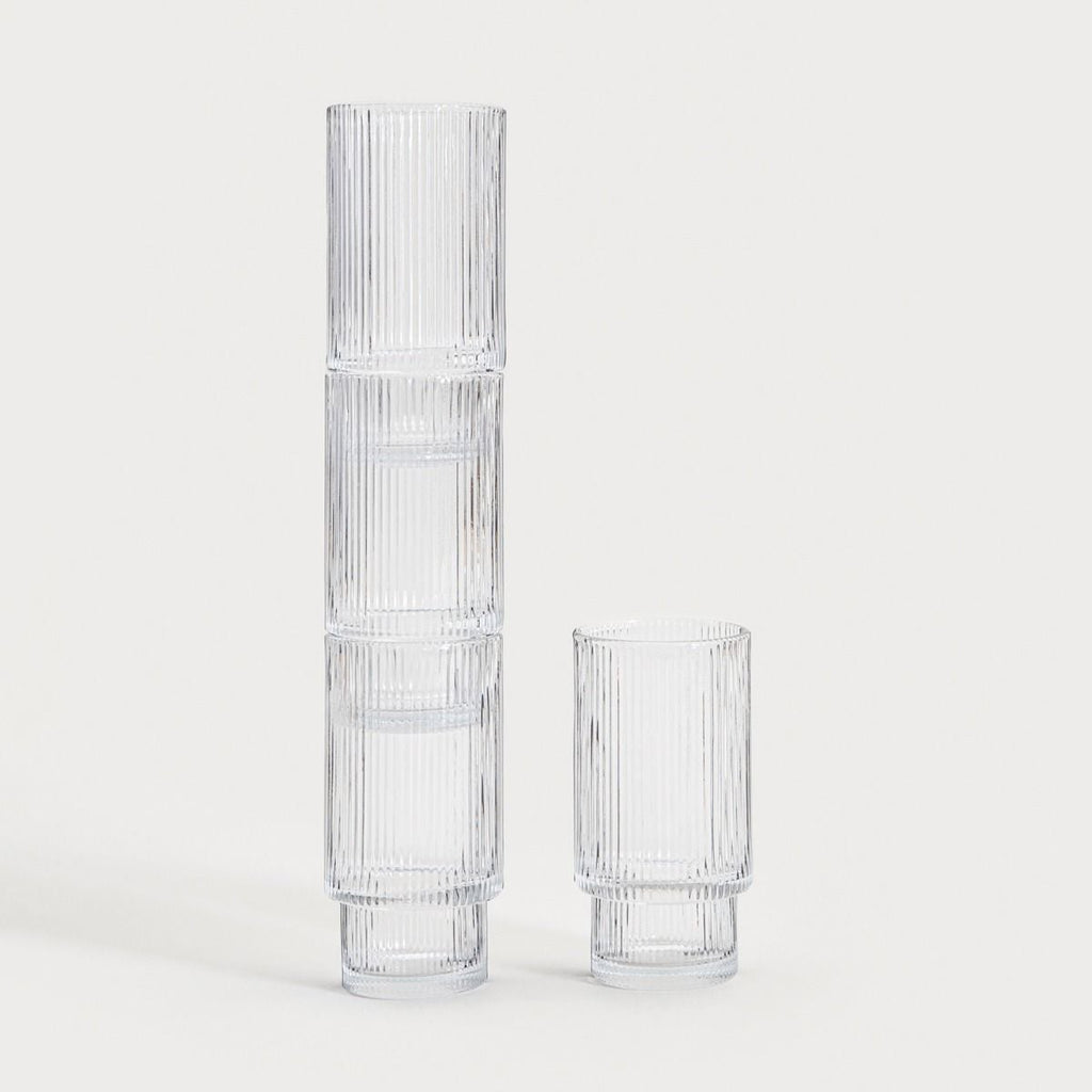 Zestaw szklanek LYNNASO transparentnych wysokich, 4 szt. 0,3 l