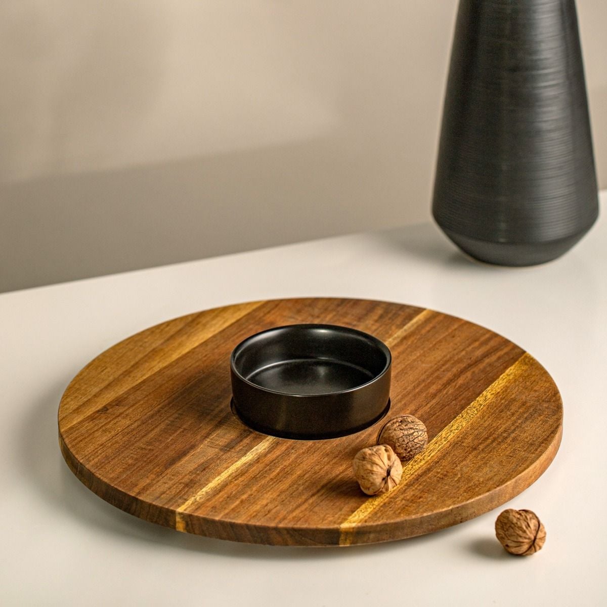Deska do serwowania FRESCA z ceramiczną miseczką 35x1,5 cm
