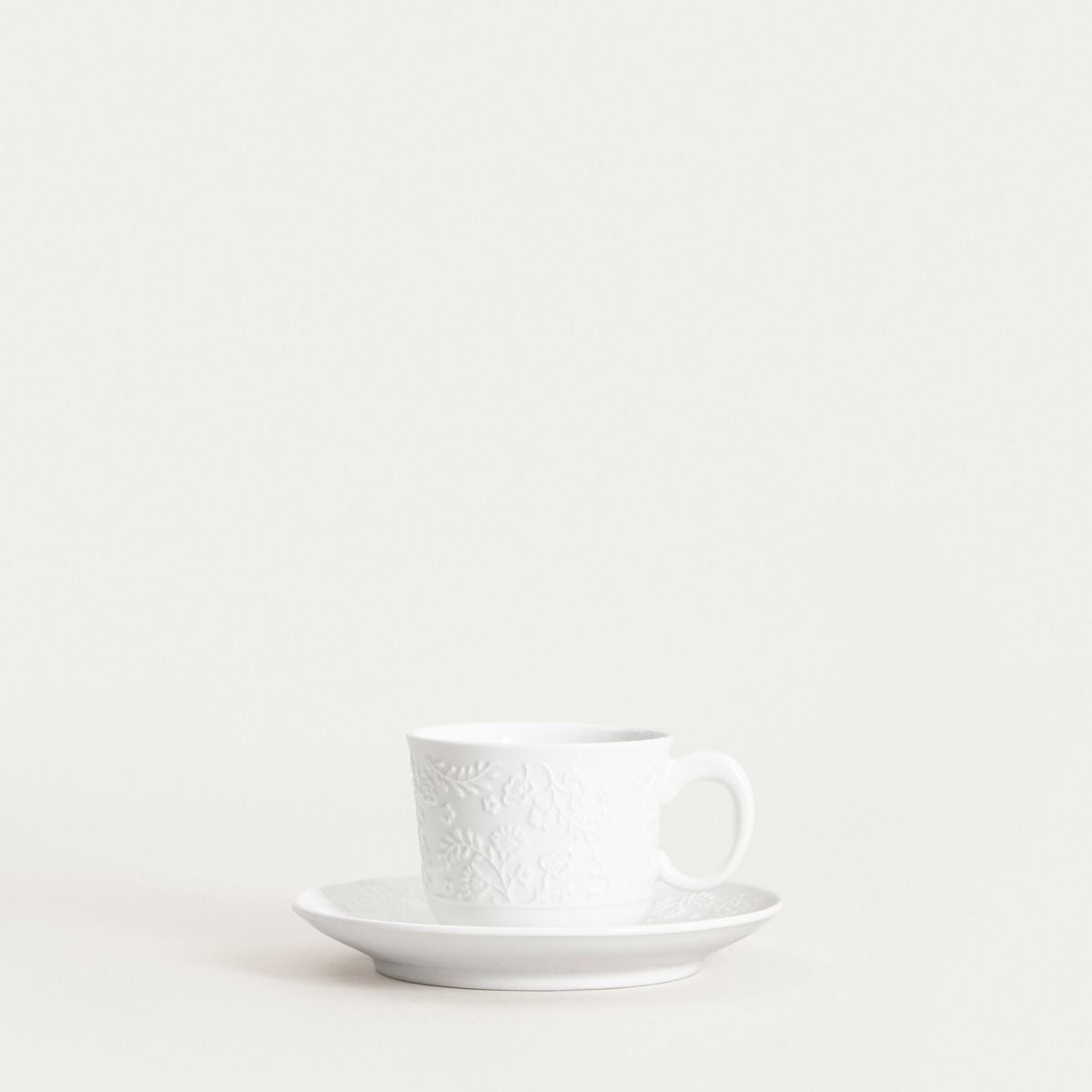 Filiżanka ze spodkiem BENO biała 0,15 l