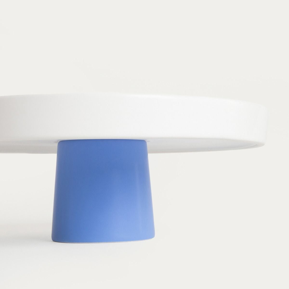 Patera AFFI biała z granatową nóżką 24x9 cm