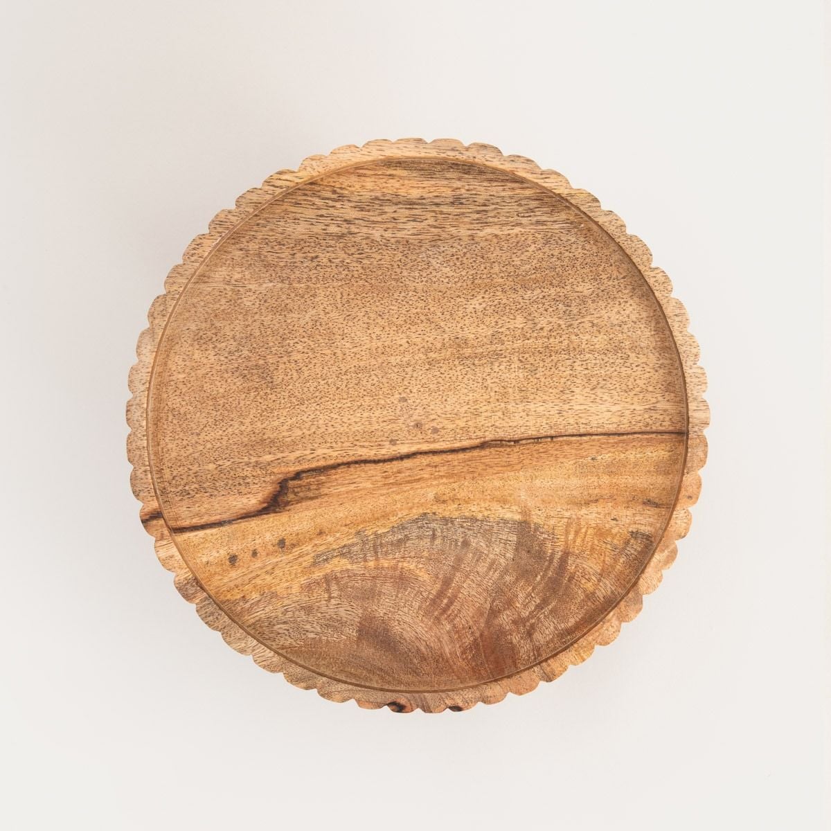 Patera LINEA MANGO na nóżce z nieregularnym rantem 25x12 cm
